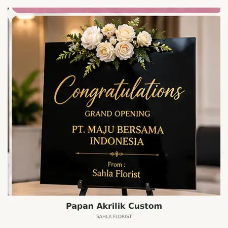 Papan Bunga Akrilik Sukadiri